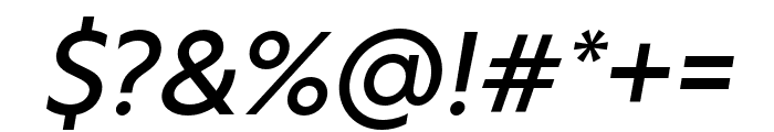 Rustica Regular Italic Font OTHER CHARS