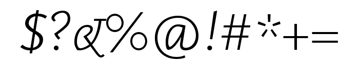 Scala Sans Pro Light Italic Font OTHER CHARS