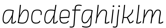 Scarlet Light Italic Font LOWERCASE