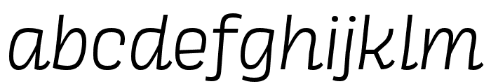 Scarlet SemiLight Italic Font LOWERCASE