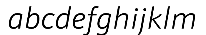 Schnebel Sans ME Comp Light Italic Font LOWERCASE