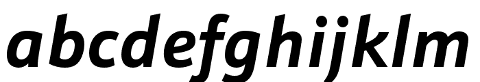 Schnebel Sans Pro Comp Bold Italic Font LOWERCASE