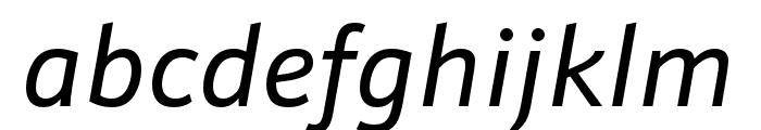 Schnebel Sans Pro Comp Italic Font LOWERCASE