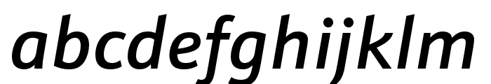 Schnebel Sans Pro Comp Medium Italic Font LOWERCASE