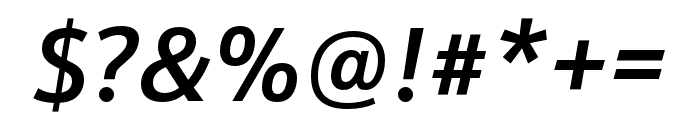 Schnebel Sans Pro Cond Medium Italic Font OTHER CHARS
