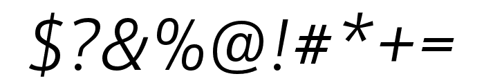 Schnebel Sans Pro Light Italic Font OTHER CHARS