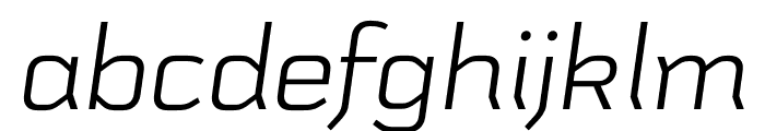 Schwager Sans Light Italic Font LOWERCASE