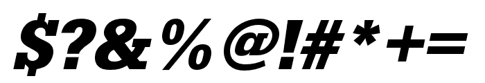 Serifa Bold Italic Font OTHER CHARS