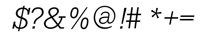 Serifa Light Italic Font OTHER CHARS