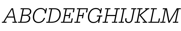 Serifa Light Italic Font UPPERCASE