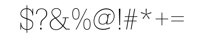 Serifa Thin Font OTHER CHARS