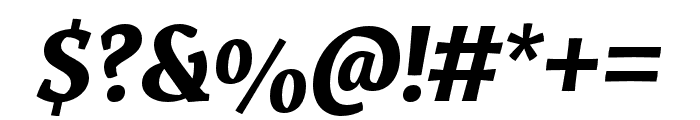 Servus Slab Bold Italic Font OTHER CHARS