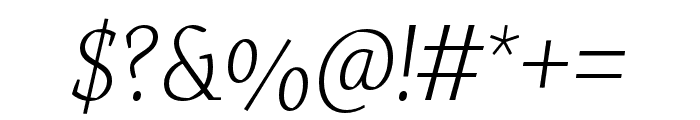 Servus Slab ExtraLight Italic Font OTHER CHARS