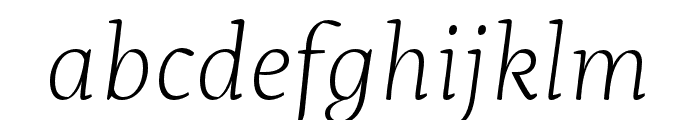 Servus Slab ExtraLight Italic Font LOWERCASE