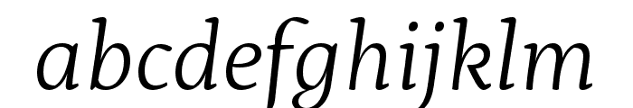 Servus Slab Light Italic Font LOWERCASE