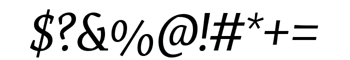 Servus Slab Regular Italic Font OTHER CHARS