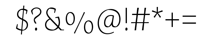 Servus Slab Thin Italic Font OTHER CHARS