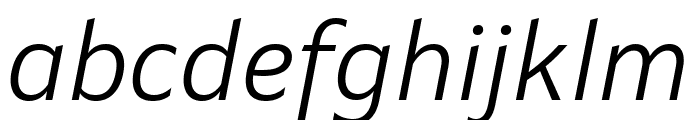 Setimo Light Italic Font LOWERCASE