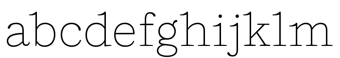 Shift Extralight Font LOWERCASE