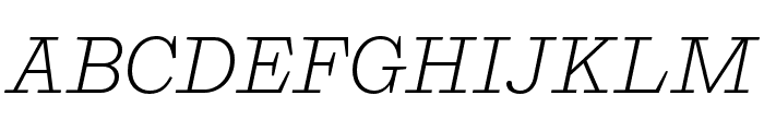 Shift Light Italic Font UPPERCASE