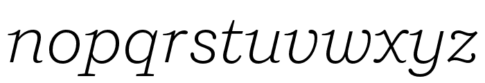 Shift Light Italic Font LOWERCASE
