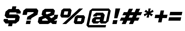 Shuttleblock Condensed Bold Italic Font OTHER CHARS