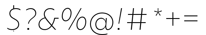 Sigmund PRO ExtraLight Italic Font OTHER CHARS