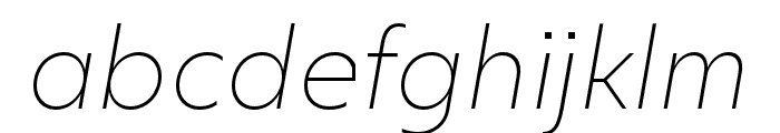 Sigmund PRO ExtraLight Italic Font LOWERCASE