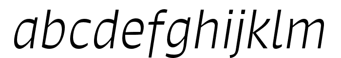 Signo Light Italic Font LOWERCASE