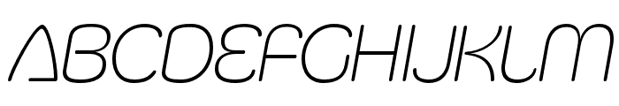 Silicone ExtraLight Italic Font UPPERCASE