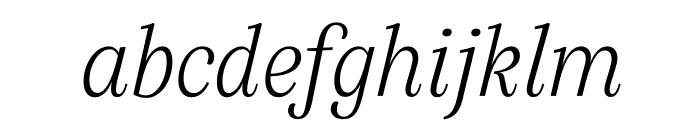Silva Display Extralight Italic Font LOWERCASE