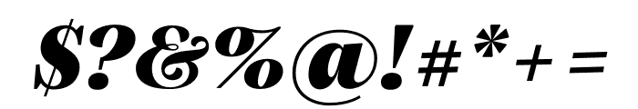 Silva Display Ultrablack Italic Font OTHER CHARS