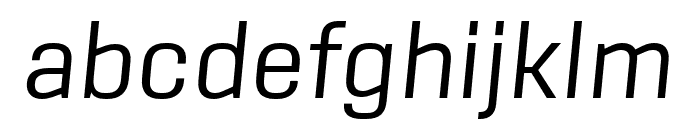Sinter Light Italic Font LOWERCASE