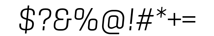 Sinter X Light Italic Font OTHER CHARS