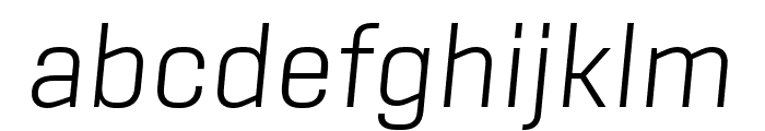 Sinter X Light Italic Font LOWERCASE