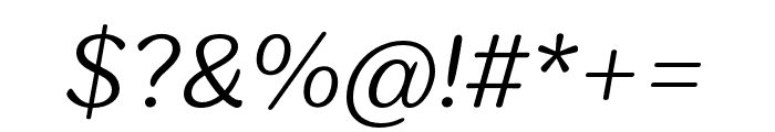 Sirenia ExtraLight Italic Font OTHER CHARS
