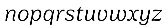 Sirenia ExtraLight Italic Font LOWERCASE