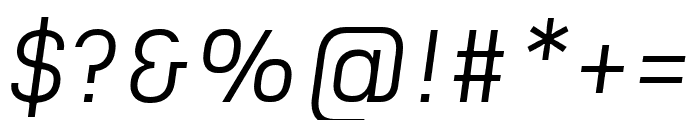 Sizmo Pro Oblique Font OTHER CHARS