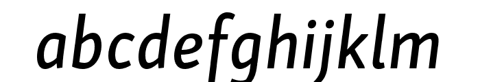 Skolar Sans Latin Compressed Medium Italic Font LOWERCASE