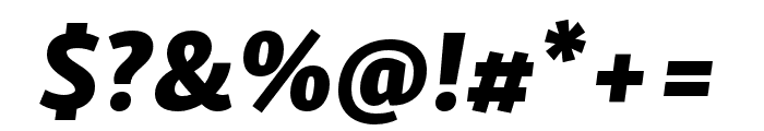 Skolar Sans PE Compressed Extrabold Italic Font OTHER CHARS