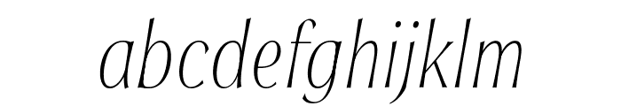 Soprani Variable Italic Thin Condensed Italic Font LOWERCASE