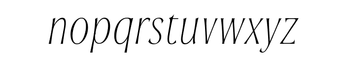 Soprani Variable Italic Thin Condensed Italic Font LOWERCASE