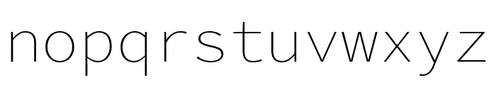 Source Code Pro ExtraLight Font LOWERCASE