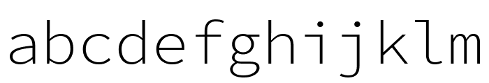 Source Code Pro Light Font LOWERCASE