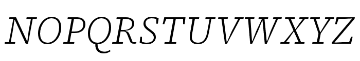 Source Serif 4 Caption Light Italic Font UPPERCASE
