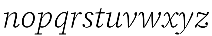 Source Serif 4 Caption Light Italic Font LOWERCASE