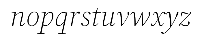 Source Serif 4 Display Light Italic Font LOWERCASE