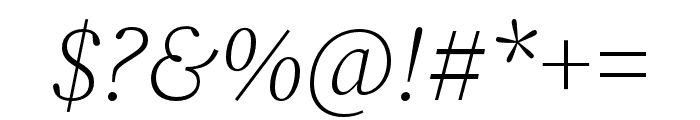 Source Serif 4 Light Italic Font OTHER CHARS