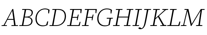 Source Serif 4 Light Italic Font UPPERCASE