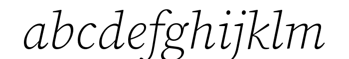 Source Serif 4 Light Italic Font LOWERCASE